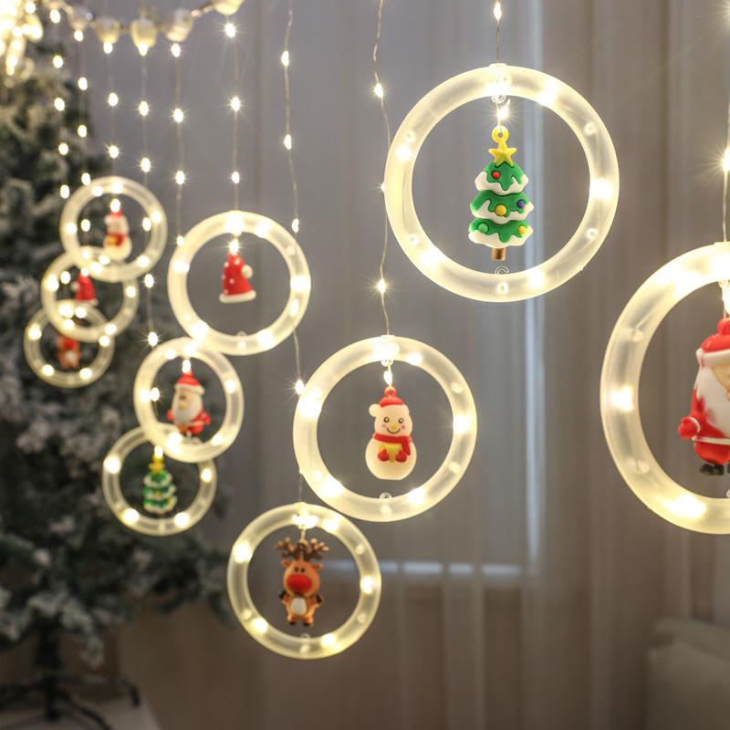 LED string lights circular cable lights curtain lamp hangers decorative lights
