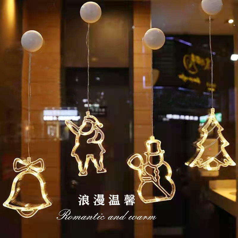 LED Snowman Christmas Tree & Star-shaped Curtain Lights Battery-Powered Indoor Christmas Decoration