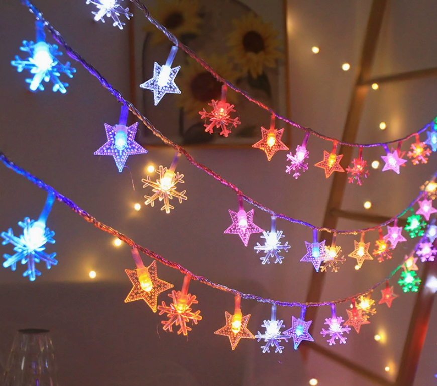 LED star-shaped snowflake atmosphere lights best-selling popular lights night lights camping lamp