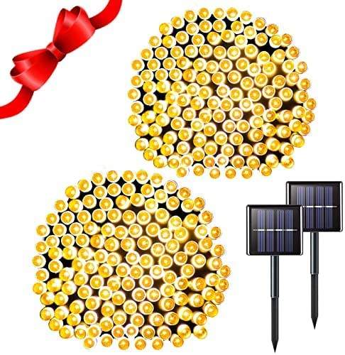 Warm White Solar Powered Fairy Lights IP44 Indoor/Outdoor Waterproof String Lights for Garden Pathway Christmas Tree Decoration