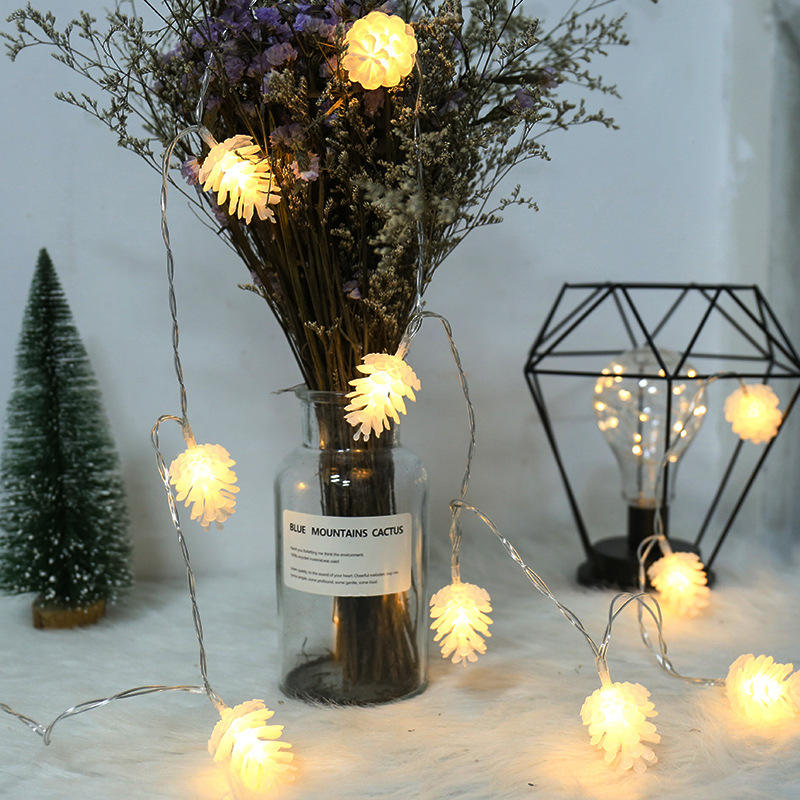 LED solar pinecone light camping atmosphere light waterproof network celebrity modeling light