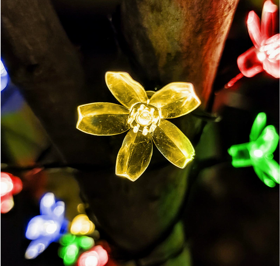 Remote Control Cherry Blossom Fairy Lights with Timer Function for Indoor Spring Festival Decor