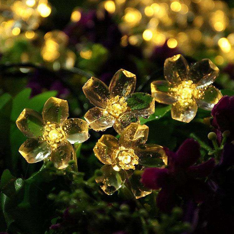 Remote Control Cherry Blossom Fairy Lights with Timer Function for Indoor Spring Festival Decor