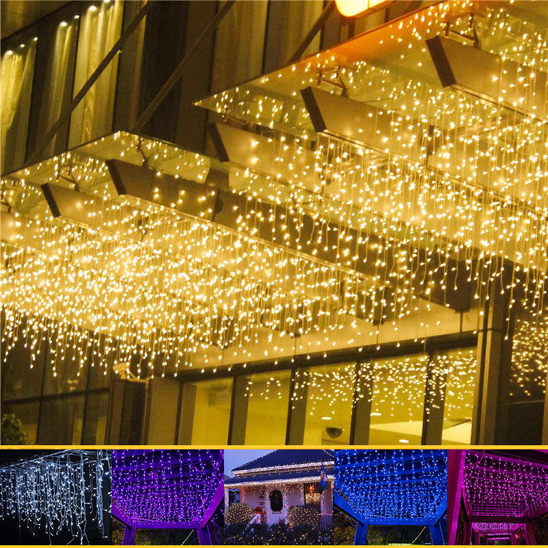 Custom LED Ice Strip Lights Red Atmosphere Net and Waterfall Solar Lights with IP44/IP65 Rating wedding decoration supplies