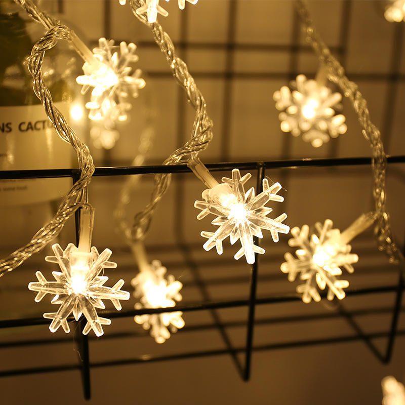 Solar Powered Bright White Snowflake Fairy Lights with Remote Control for Indoor Outdoor Wedding Party Decorations IP44 Rated