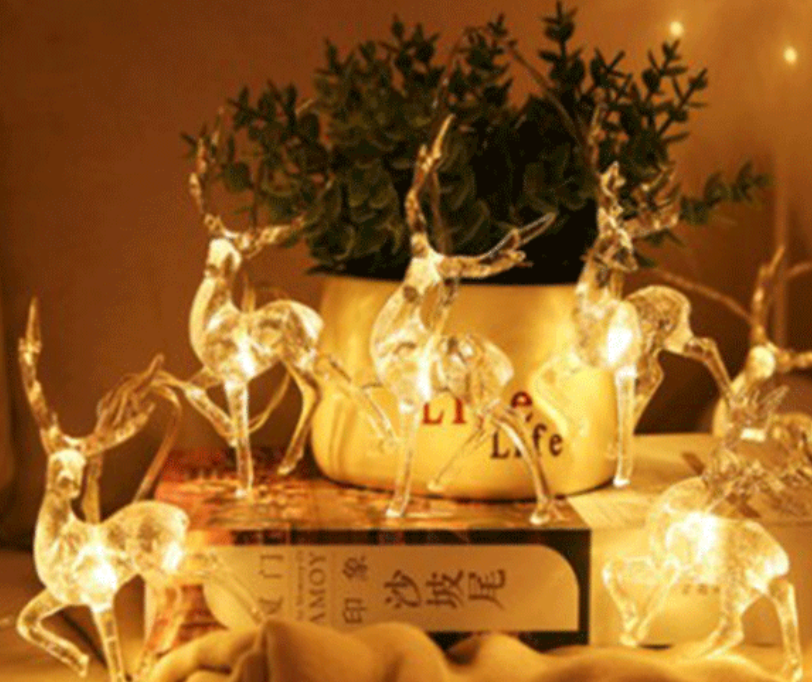 LED solar elk lights Outdoor camping waterproof star lights string garden garden decoration