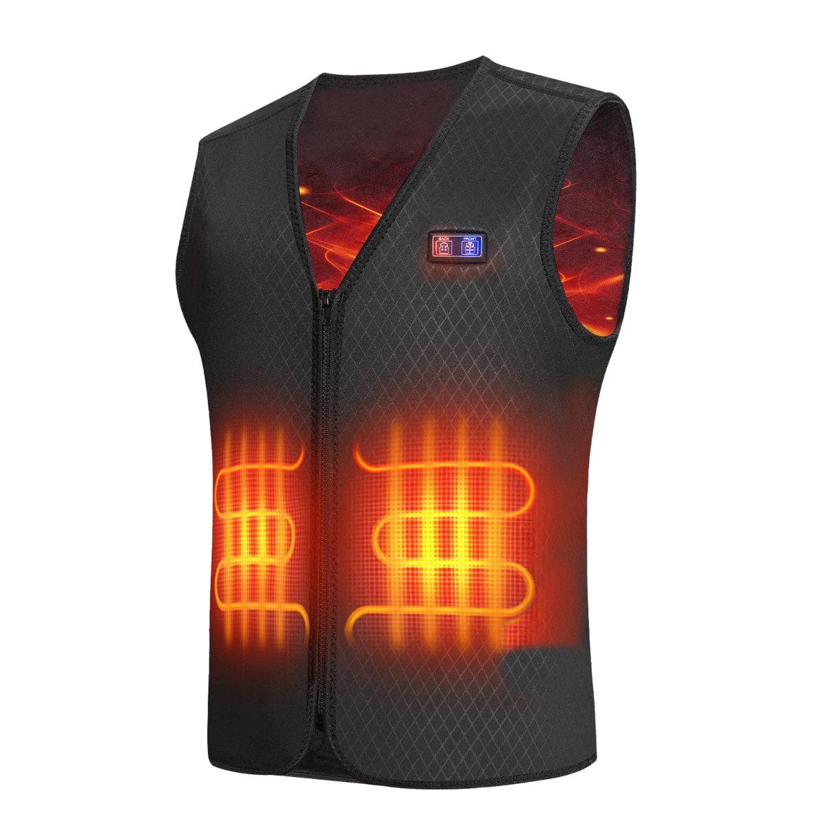 V-neck zipper winter warm smart heating sports vest