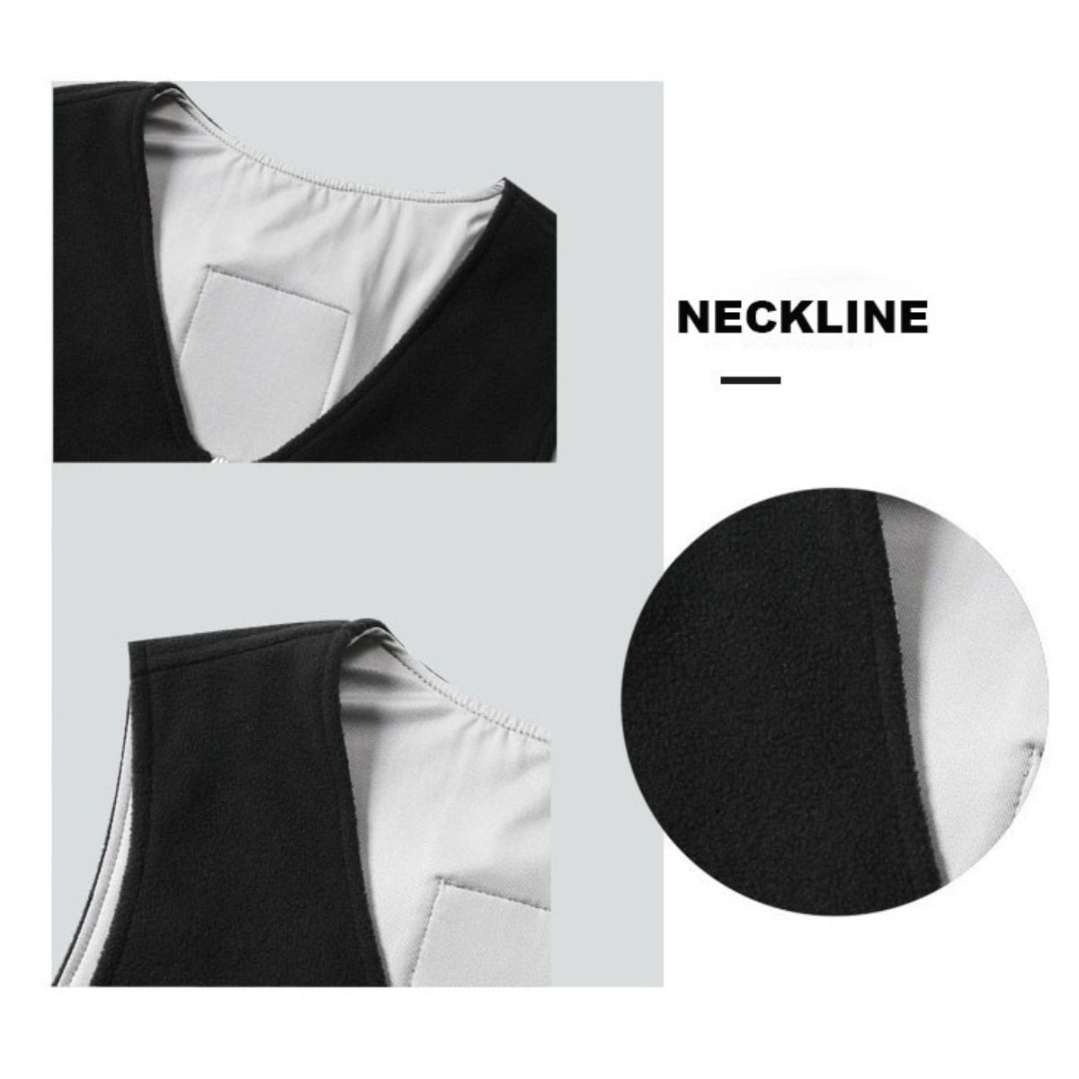 V-neck zipper winter warm smart heating sports vest