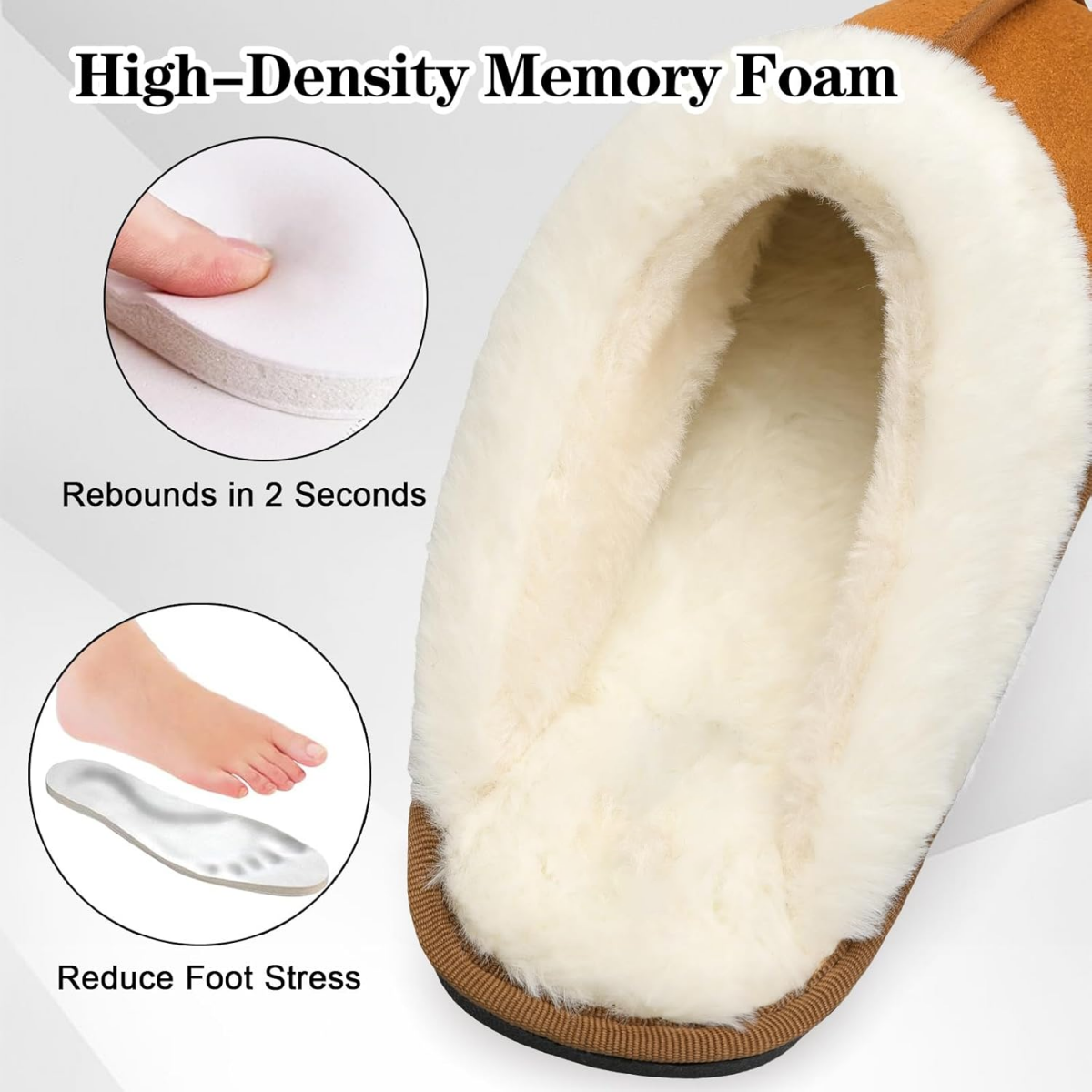 Soft and warm home slippers with non-slip and comfortable plush suitable for indoor and outdoor use for women and men with non-slip soles