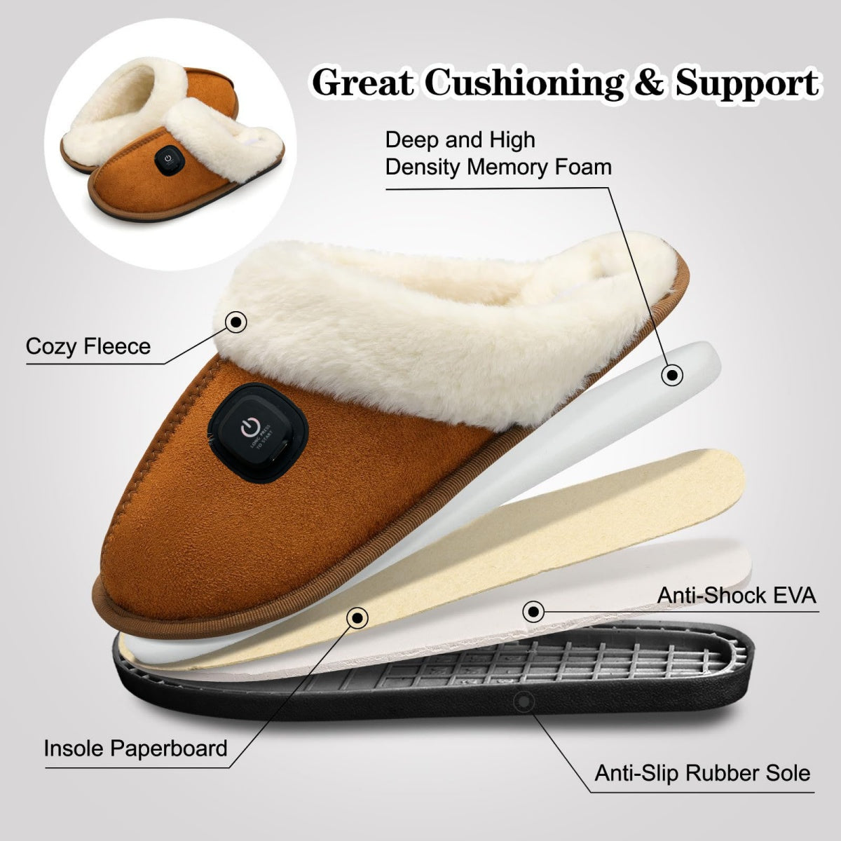 Soft and warm home slippers with non-slip and comfortable plush suitable for indoor and outdoor use for women and men with non-slip soles