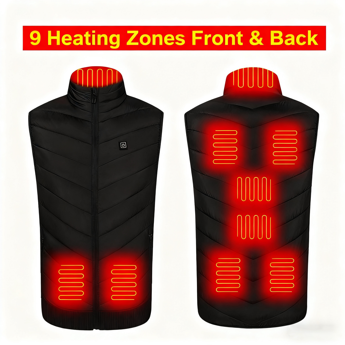 Heated vest warm jacket rechargeable heated jacket sleeveless down jacket warm outdoor vest