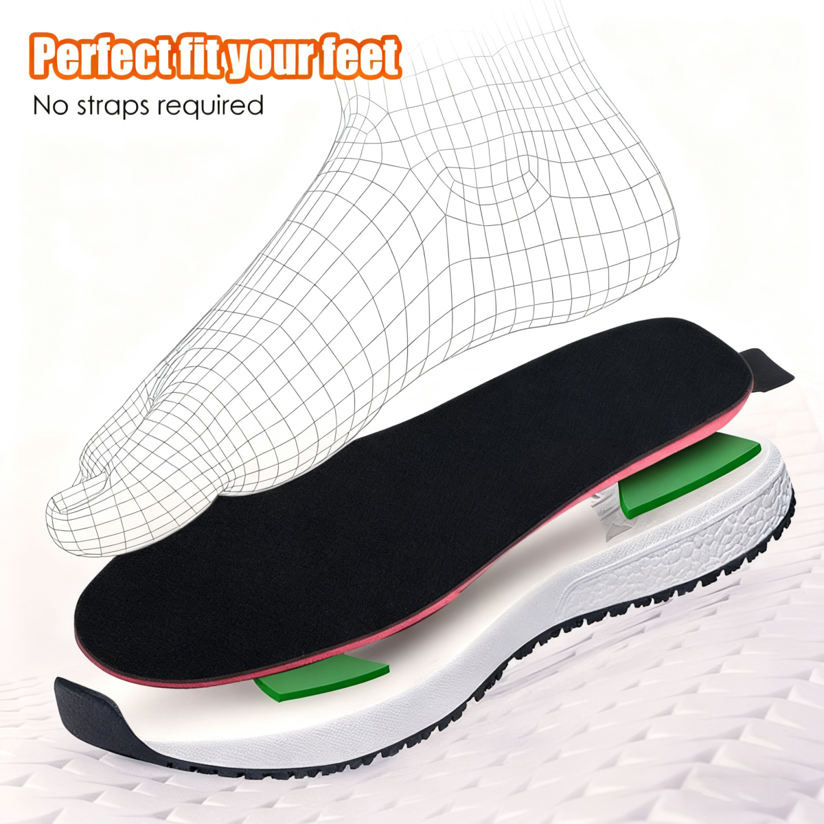 Rechargeable Heated/Adjustable Size Outdoor Sports Heated Insoles