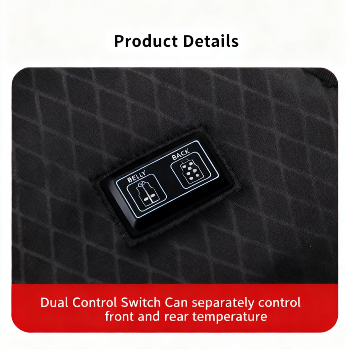 V-neck zipper winter warm smart heating sports vest