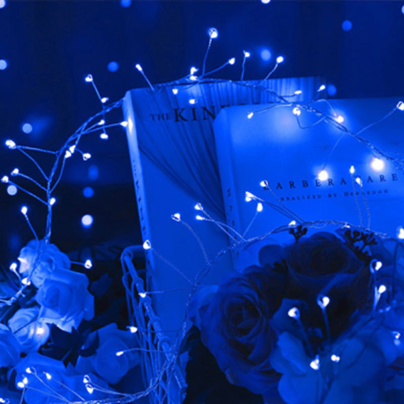 LED Firecracker Lights Indoor Christmas Decorations with Copper Wire String Plastic for Outdoor Festival Arrangements