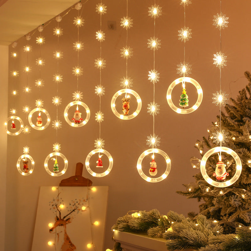 LED string lights circular cable lights curtain lamp hangers decorative lights