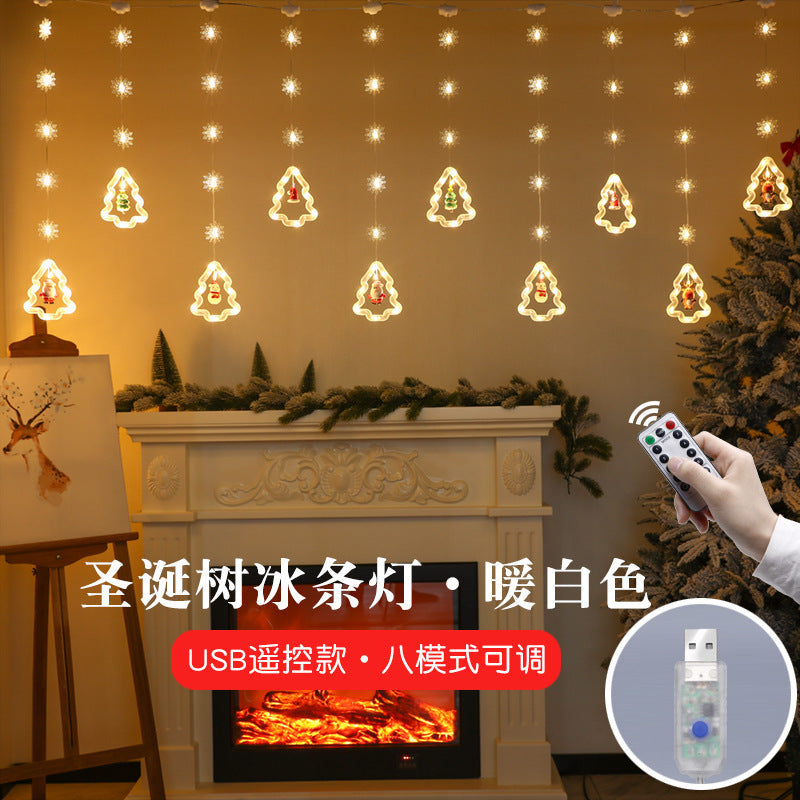 LED string lights circular cable lights curtain lamp hangers decorative lights