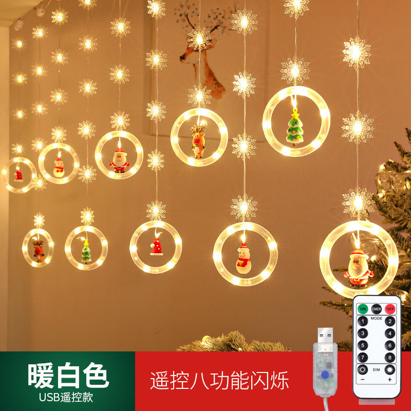 LED string lights circular cable lights curtain lamp hangers decorative lights