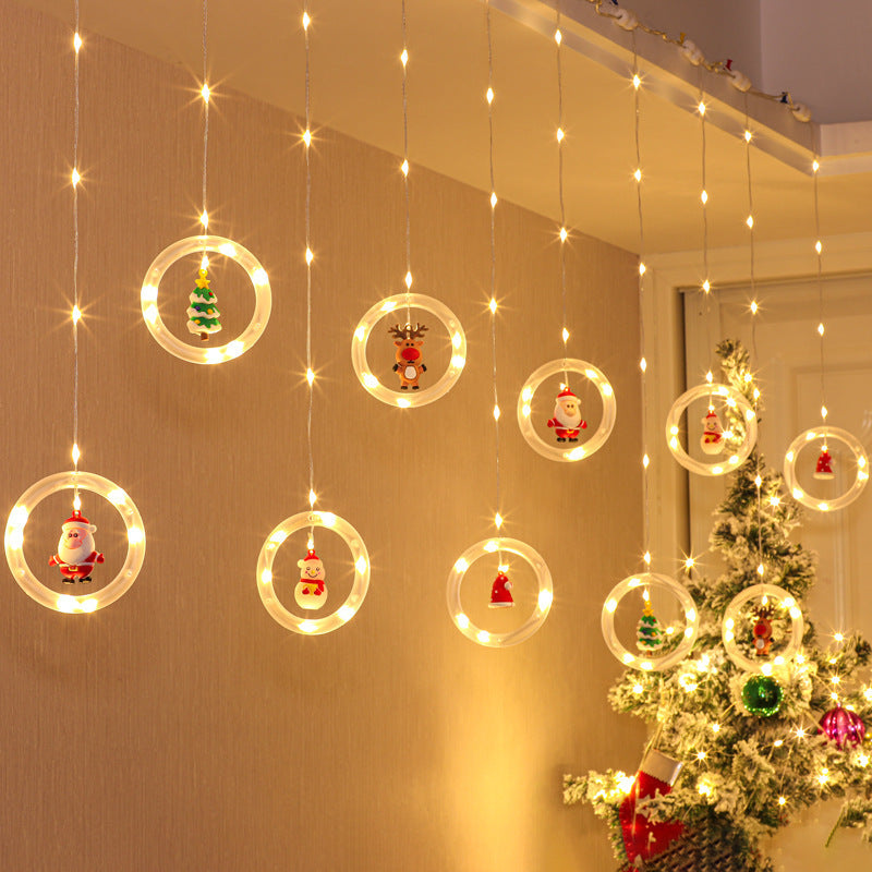 LED string lights circular cable lights curtain lamp hangers decorative lights