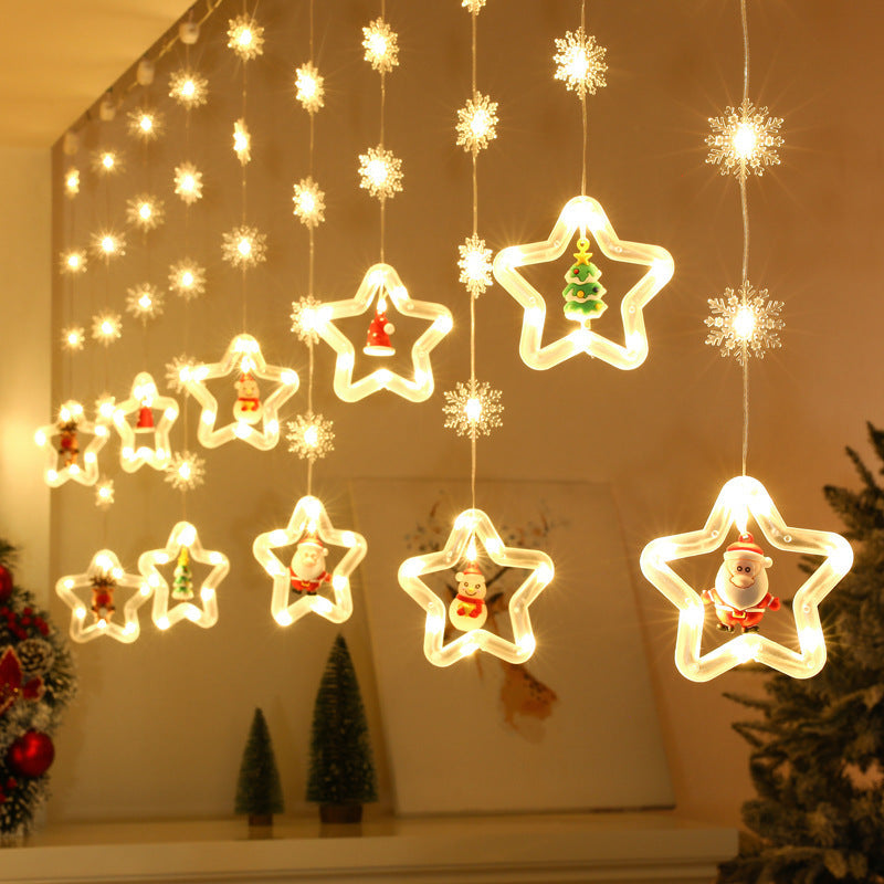 LED string lights circular cable lights curtain lamp hangers decorative lights
