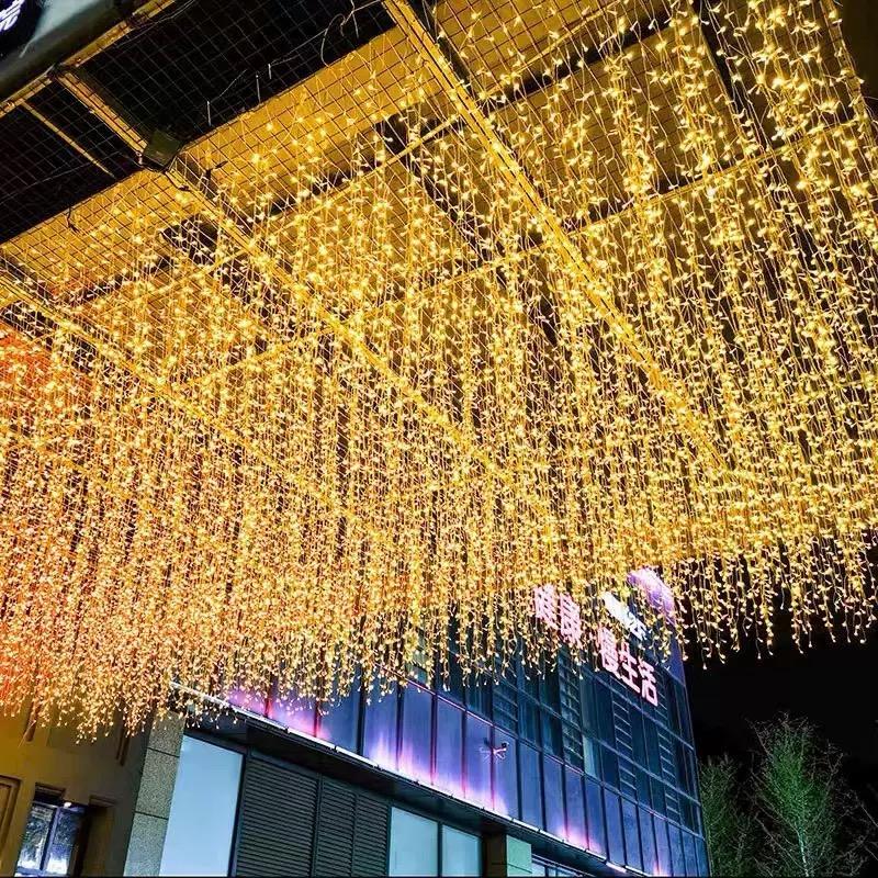 Custom LED Ice Strip Lights Red Atmosphere Net and Waterfall Solar Lights with IP44/IP65 Rating wedding decoration supplies