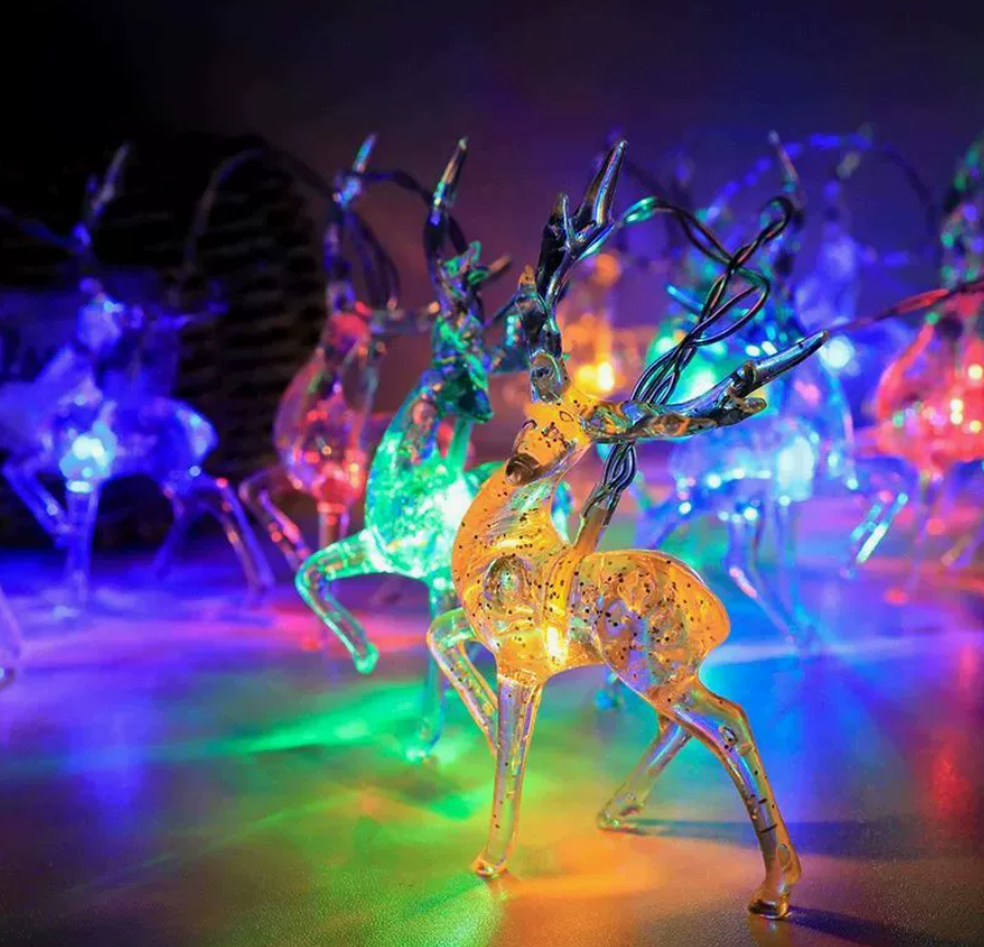 LED solar elk lights Outdoor camping waterproof star lights string garden garden decoration