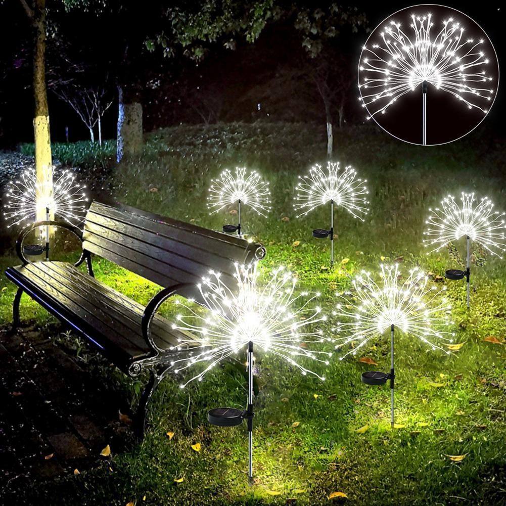 Solar Firework Spike Lights RGB Multicolor 8 Lighting Modes For Commercial Landscape Hotel Lighting