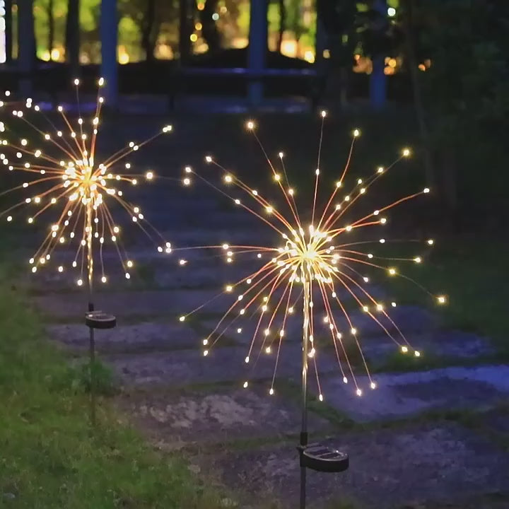 Solar Firework Spike Lights RGB Multicolor 8 Lighting Modes For Commercial Landscape Hotel Lighting