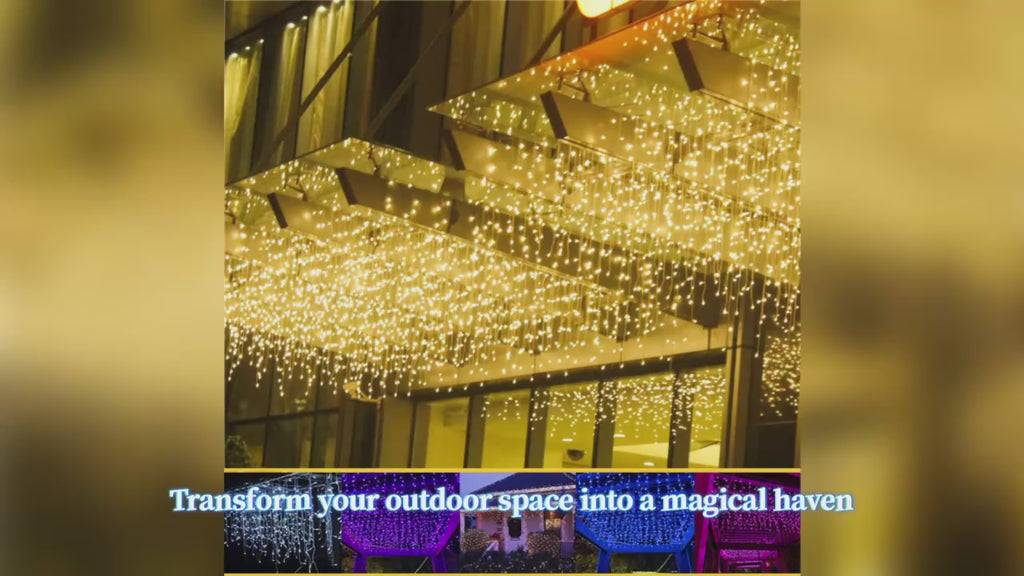Custom LED Ice Strip Lights Red Atmosphere Net and Waterfall Solar Lights with IP44/IP65 Rating wedding decoration supplies